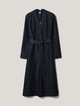 Denim Lyocell Belted Dress | Indigo