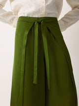Wrap Palazzo Trousers | Green