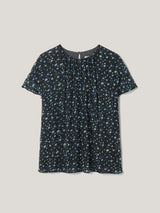 Polka Dot Chiffon Top | Grey