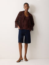 Crochet Relaxed Top | Oxblood