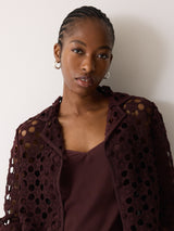 Crochet Relaxed Top | Oxblood