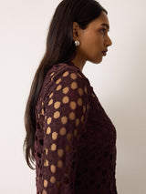 Crochet Relaxed Top | Oxblood