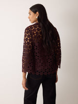 Crochet Relaxed Top | Oxblood