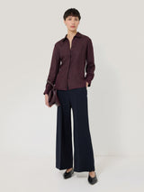 Silk Twill Shirt | Oxblood