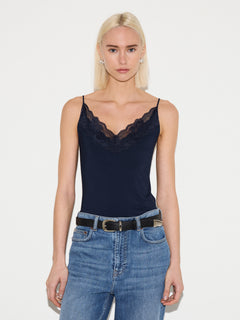 Modal Lace Cami | Navy