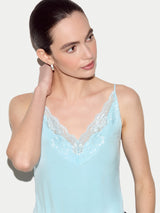 Modal Lace Cami | Aquamarine