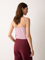 Modal Lace V Cami | Flush Pink
