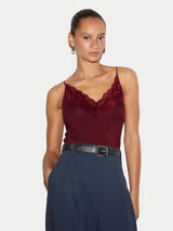 Modal Lace Cami | Burgundy