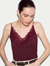 Modal Lace Cami | Burgundy