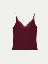 Modal Lace Cami | Burgundy