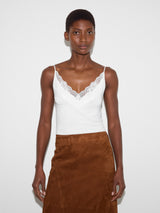 Modal Lace Cami | White