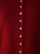 Textured Jersey Cardi Jacket | Red