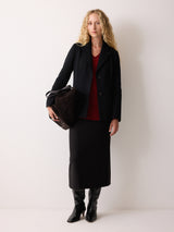 Soft Gauzy V Neck Jumper | Red