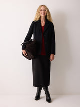 Soft Gauzy V Neck Jumper | Red