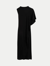 Jersey Cape Dress | Black