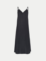 Linen Strappy Sundress | Black