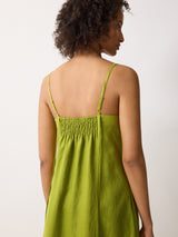 Linen Beach Sundress | Green