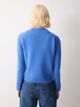 Wool Cashmere Saddle Jumper | Blue