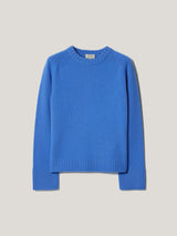 Wool Cashmere Saddle Jumper | Blue