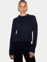 Wool Cashmere Saddle Jumper | Navy