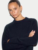 Wool Cashmere Saddle Jumper | Navy