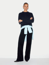 Wool Cashmere Saddle Jumper | Navy