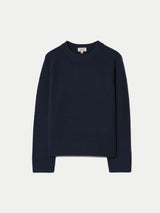 Wool Cashmere Saddle Jumper | Navy
