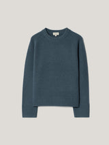 Wool Cashmere Saddle Jumper | Summer Storm