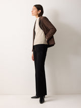 Wool Cashmere Saddle Jumper | Cream