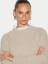 Wool Cashmere Saddle Jumper | Cream