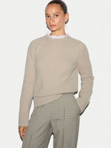 Wool Cashmere Saddle Jumper | Cream