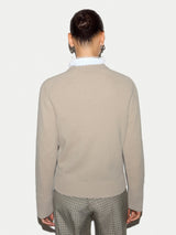 Wool Cashmere Saddle Jumper | Cream