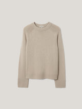 Wool Cashmere Saddle Jumper | Cream