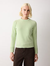 Wool Cashmere Saddle Jumper | Green