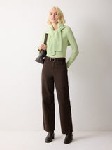 Wool Cashmere Saddle Jumper | Green