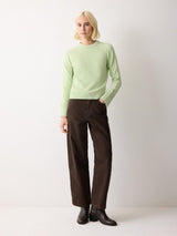 Wool Cashmere Saddle Jumper | Green