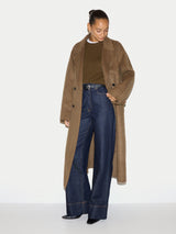 Wool Cashmere Saddle Jumper | Khaki