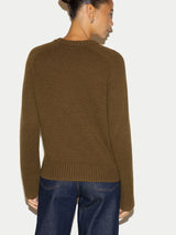Wool Cashmere Saddle Jumper | Khaki