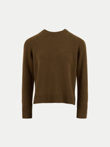 Wool Cashmere Saddle Jumper | Khaki