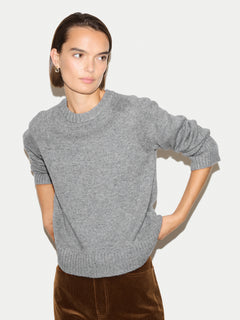 Wool Cashmere Saddle Jumper | Grey