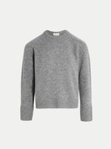 Wool Cashmere Saddle Jumper | Grey