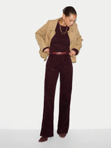 Wool Cashmere Saddle Jumper | Burgundy