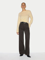 Wool Cashmere Saddle Jumper | Yellow