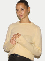 Wool Cashmere Saddle Jumper | Yellow