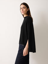 Merino Cape Jumper | Black