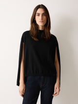 Merino Cape Jumper | Black
