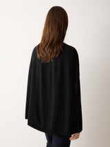 Merino Cape Jumper | Black