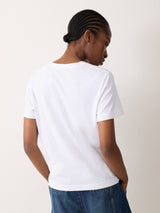 Crochet Lily Print T-shirt | White