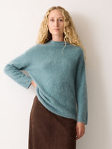 Halo Cashmere Oversized Jumper | Blue