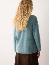 Halo Cashmere Oversized Jumper | Blue